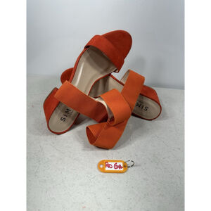 Simmi London Orange Sandal Heels Size 6 New